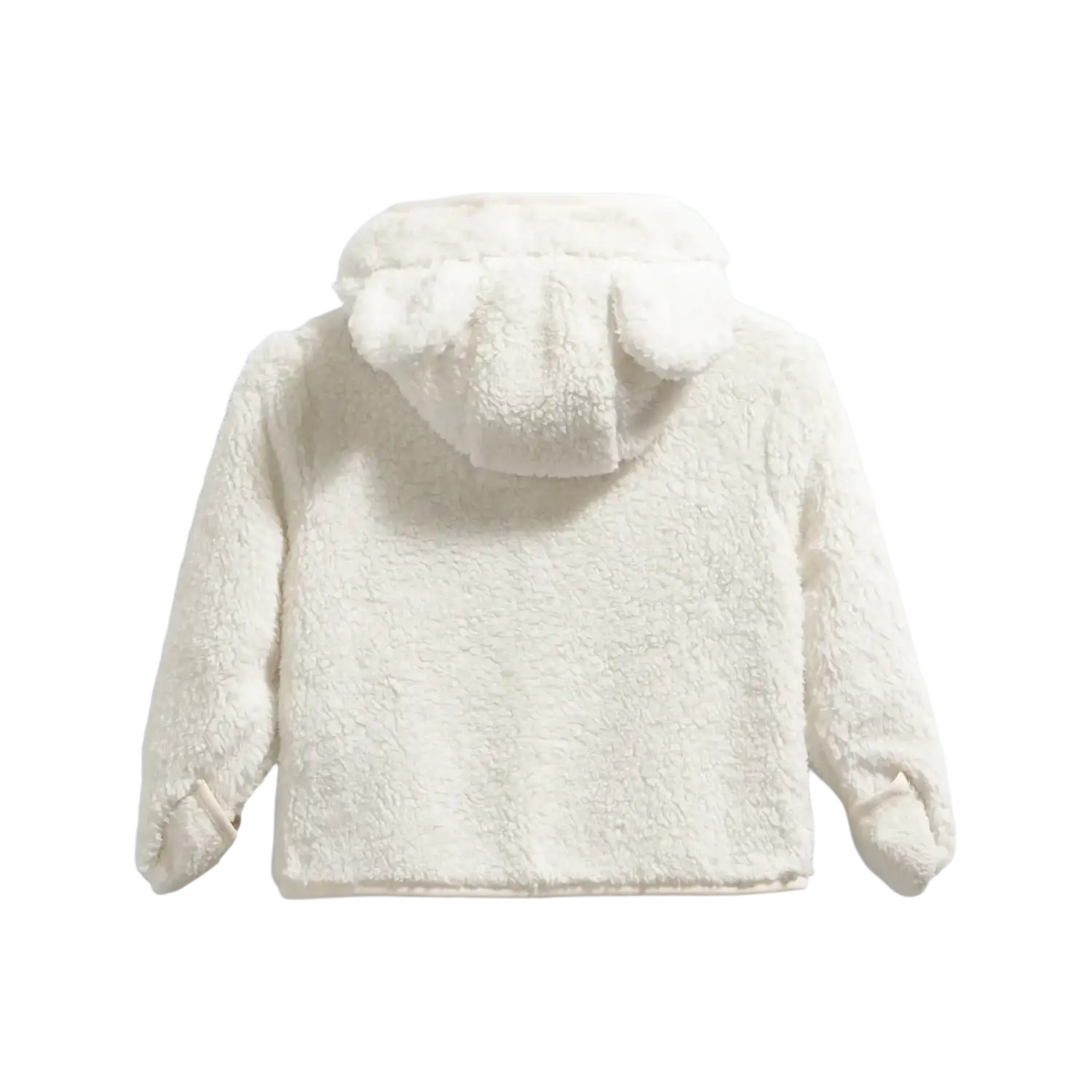 The North Face Baby Campshire Full-Zip Hoodie in Dune White, back view flat