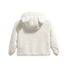 The North Face Baby Campshire Full-Zip Hoodie in Dune White, back view flat