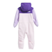 The North Face Baby Glacier One-Piece in Peak Purple Lite Lilac Pale Blossom, flat view back