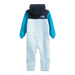 The North Face Baby Glacier One-Piece in Summit Navy Meridian Blue Polar Hazel, back view flat