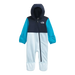 The North Face Baby Glacier One-Piece in Summit Navy Meridian Blue Polar Hazel, front view flat