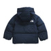 the north face baby north down fleece lined jacket in summit navy back flat view