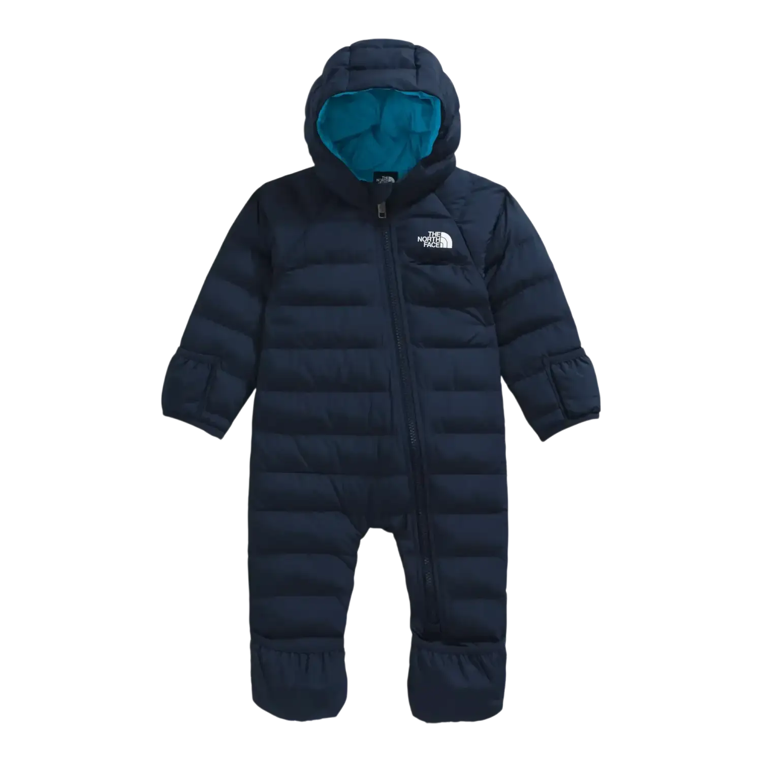 The North Face Baby Perrito One-Piece in Summit Navy, front view flat