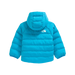 The North Face Baby Reversible Perrito Hooded Jacket in Meridian Blue, back view flat