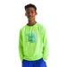 The North Face Boys’ Amphibious Long-Sleeve Sun Tee Safety Green Model Front