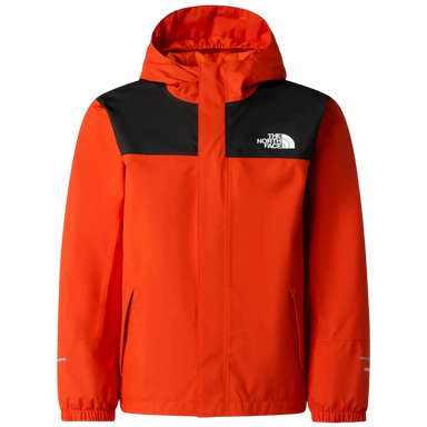 The North Face Boys' Antora Rain Jacket in lava red, flat front