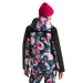 The North Face Girl's Freedom Insulated Jacket in pale blosson frozen flower print, on model back view