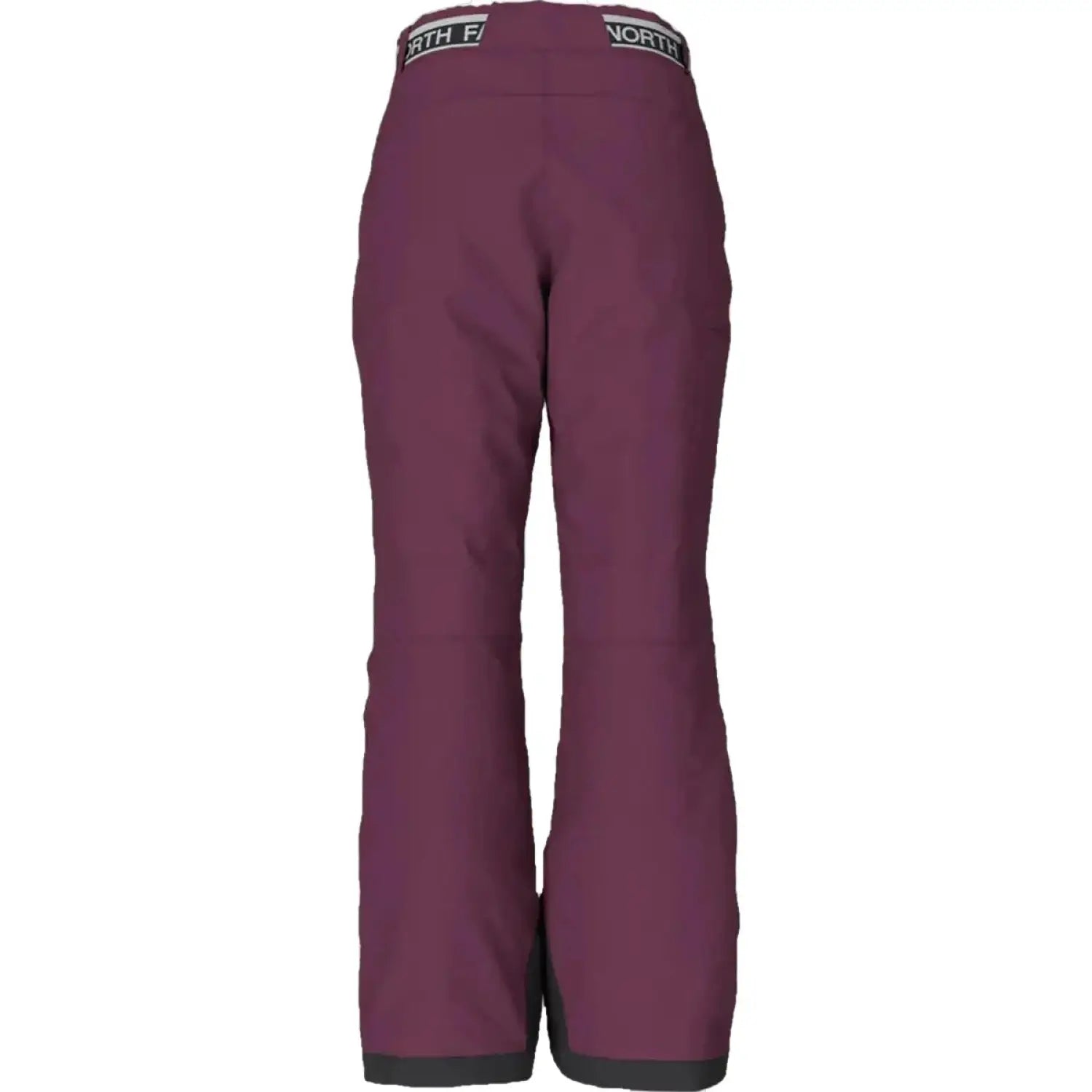 The North Face Girl's Freedom Insulated Pant show in the Boysenberry color option. Back view.