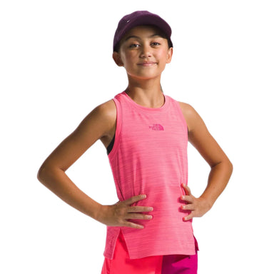 The North Face Girls' Never Stop Tank Radiant Poppy Model Front