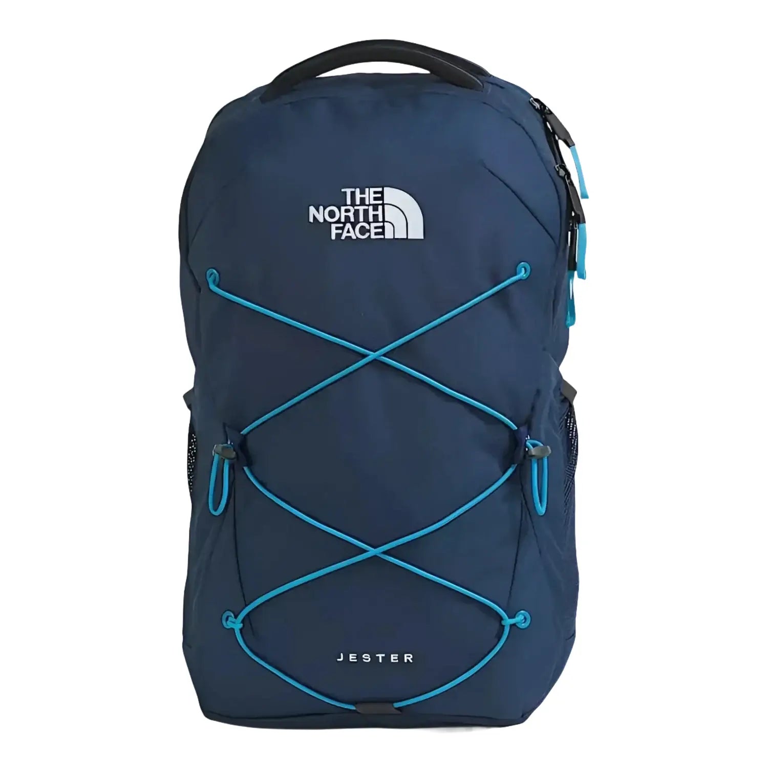 The North Face Jester Backpack in eagle blue & meridian blue, front view