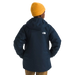 The North Face Kid's Perrito 4-N-1 Hooded Jacket in Summit Navy, back view on model 