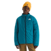 The North Face Kid's Perrito 4-N-1 Hooded Jacket in Summit Navy, front view on model 