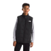 The North Face Kid's Reversible Shasta Vest in TNF Black, front view on model 