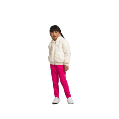 The North Face Kids' Suave Oso Full-Zip Hoodie Gardenia White Model Front View