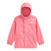 The North Face Kid's Antora Rain Jacket in coral crush, front view
