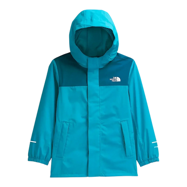 The North Face Kid's Antora Rain Jacket in meridian blue & dusk, front view