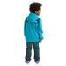 The North Face Kid's Antora Rain Jacket in meridian blue & dusk, on model back view