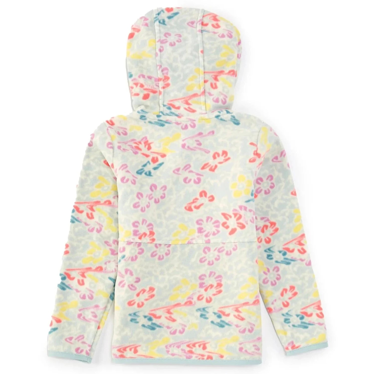 The North Face Kid's Glacier Full Zip Hoodie in muted pine folk floral, flat back