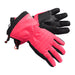 the north face kids montana ski glove in radiant poppy pair crossed view