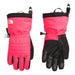 the north face kids Montana ski glove in radiant poppy front flat view