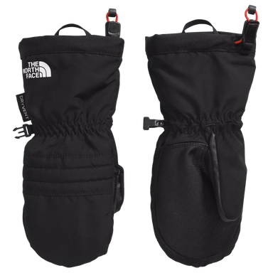The North Face Kid's Montana Ski Mitts in tnf black, top view pair