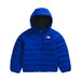 the north face kids reversible perrito hooded jacket in TNF blue front flat view