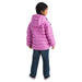 the north face kids reversible perrito hooded jacket in dragonfruit back model view