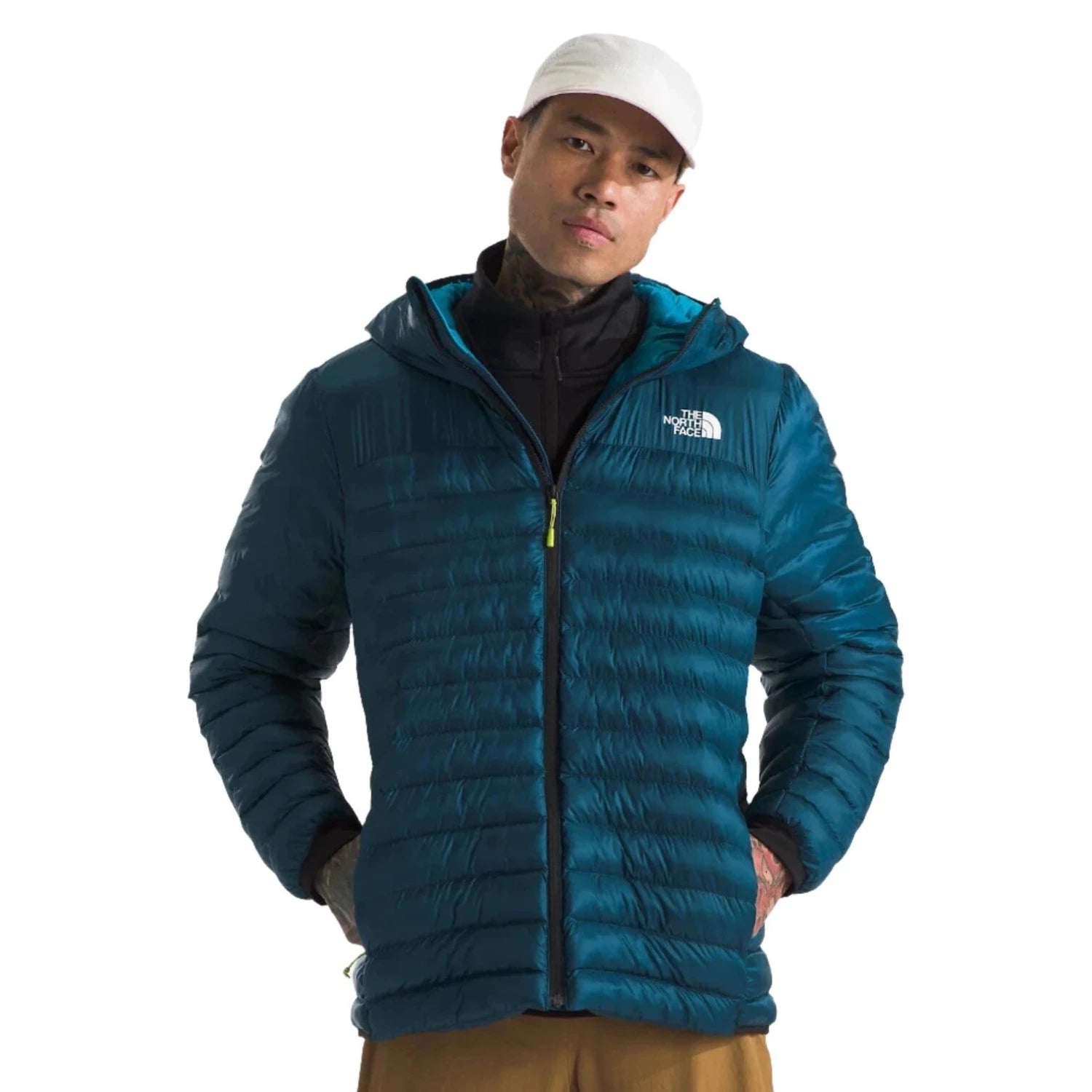 The North Face M’s Terra Peak Hoodie, Midnight Petrol, front view on model