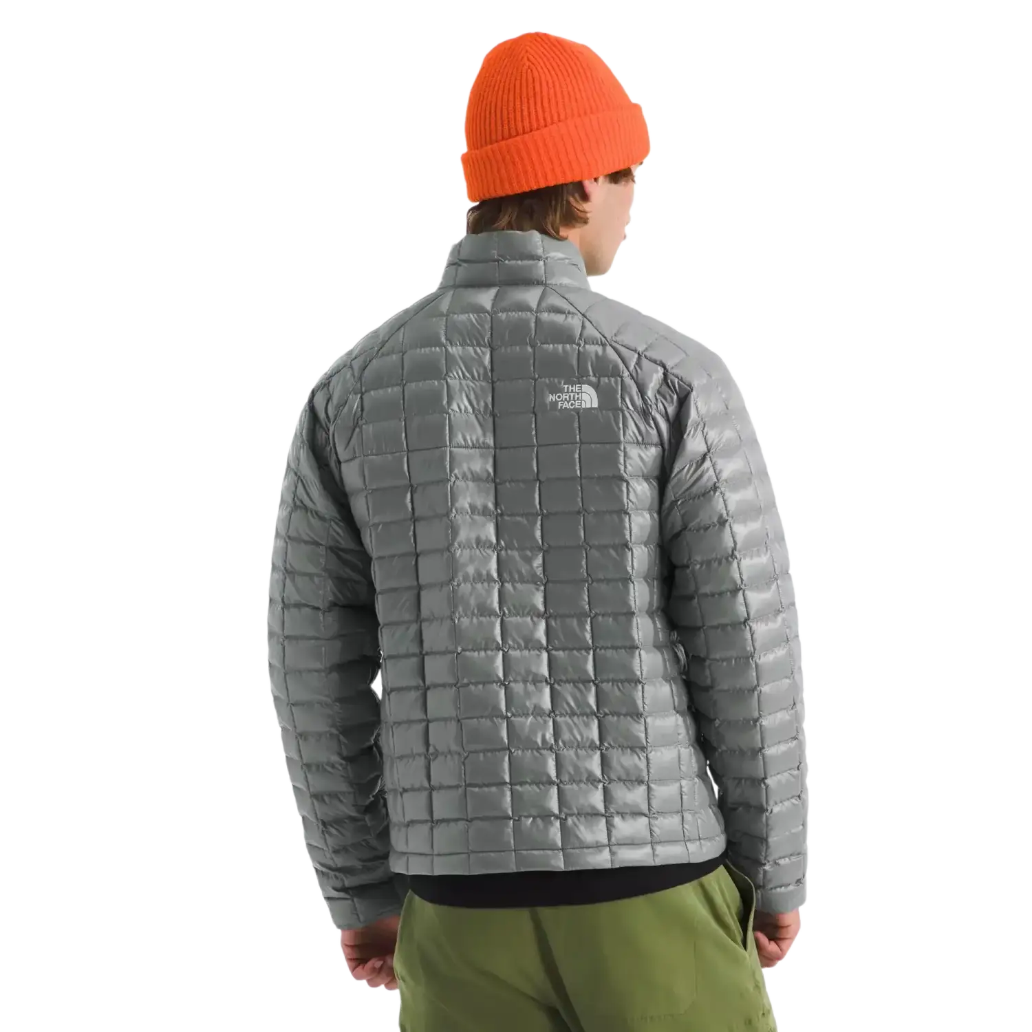 The North Face Men's THERMOBALL™ Jacket in Smoked Pearl, back view on model 
