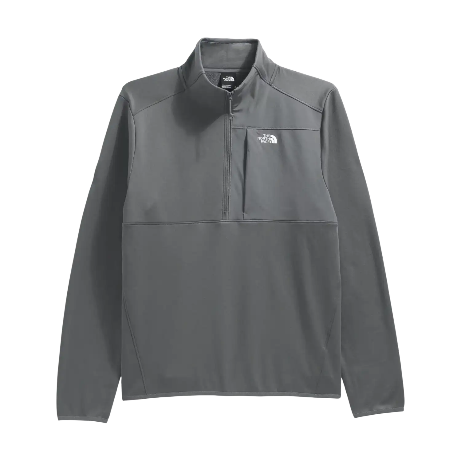 The North Face Men's TNF™ Performance Fleece ¼-Zip in Smoked Pearl, front view flat