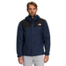 The North Face Men's Antora Rain Jacket in summit navy & tnf black, on model front view