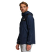 The North Face Men's Antora Rain Jacket in summit navy & tnf black, on model side view