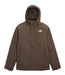 the north face mens carto triclimate jacket in smokey brown tnf black front flat view