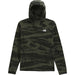 The North Face Men's Glacier Fleece Pullover Print Hoodie in new taupe green print, flat front view