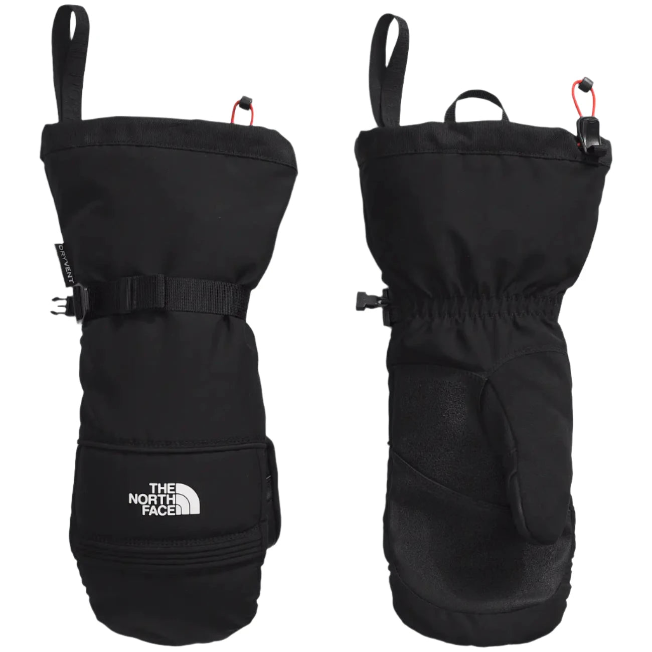 the north face mens Montana ski mitt in tnf black front flat pair view