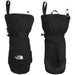 the north face mens Montana ski mitt in tnf black front flat pair view