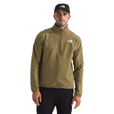 The North Face Men's Tek Approach Jacket in cedar, on model front view