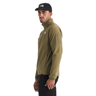 The North Face Men's Tek Approach Jacket in cedar, on model side view