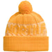 the north face retro cabin beanie in summit gold tnf white front flat view