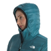 The North Face Women's Terra Peak Hoodie in Space, front view of hood on model