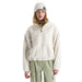The North Face Women's Cabin Fleece Full Zip in white dune, on model front view