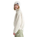 The North Face Women's Cabin Fleece Full Zip in white dune, on model side view