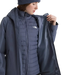 The North Face Women's Carto Mono Triclimate® Hooded Jacket in twilight galaxy, model outer unzipped