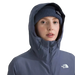 The North Face Women's Carto Mono Triclimate® Hooded Jacket in twilight galaxy, model hood up