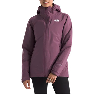 the north face women's cart triclimate jacket in midnight mauve front mod