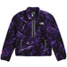 The North face Women's Fleeski Quarter-Zip Pullover shown inthe Peak Purple 3D Summit Mesh. Front view.