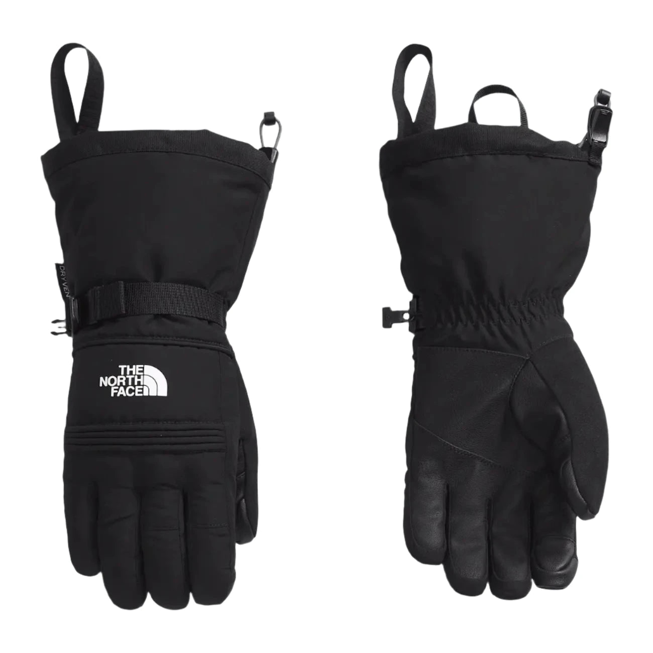 the north face women's Montana ski glove in tnf black front flat pair view