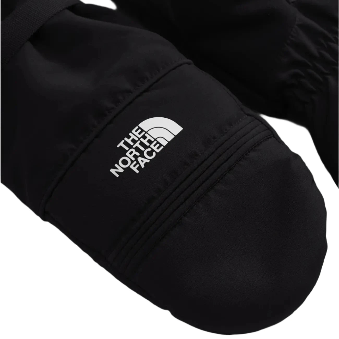 the north face women's Montana ski mitt in tnf black front detailed close up view 