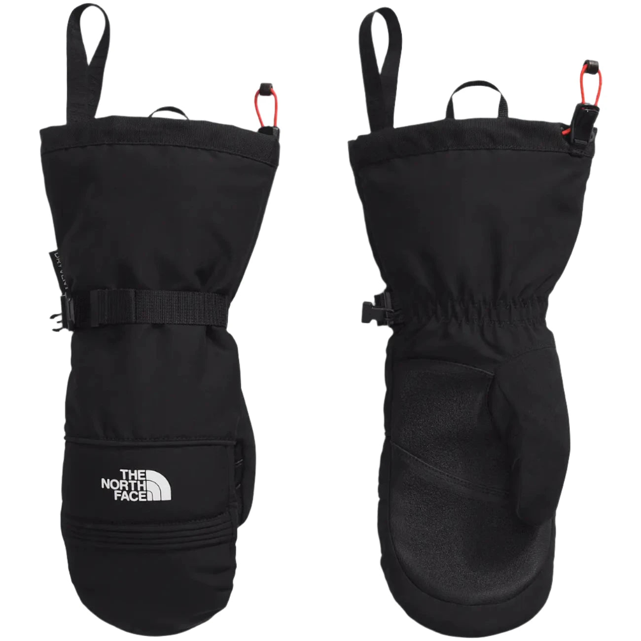 the north face women's Montana ski mitt in tnf black front flat pair view