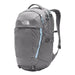 The North Face Women's Recon Backpack IN ZINC dark grey heather & powder blue, front view